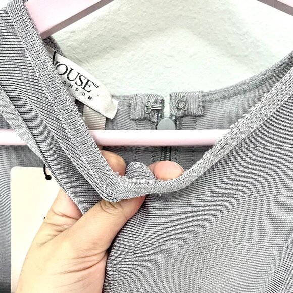 NWT House of CB Inka Grey 90's Inspired Dress Size M - Picture 5 of 15